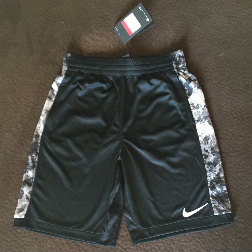 Boys Nike DRI-FIT black shorts Large NWT